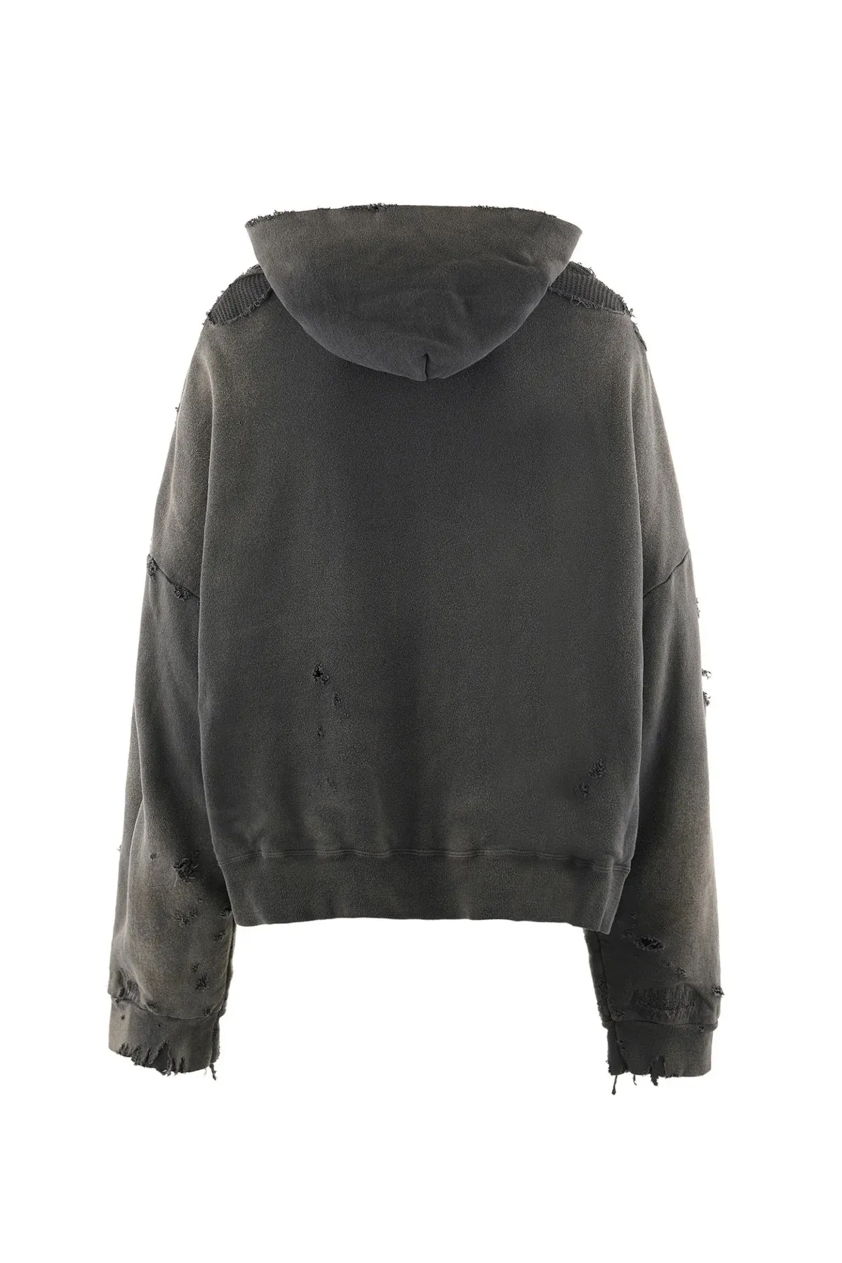 SAINT Mxxxxxx DBL FACE ZIP UP HOODIE/CHARCOAL Double-layer destroyed waffle zipper jacket, washed black S-XL, a style that has been used in the summer. After continuous fine polishing, it has finally been shipped. The finished product is simply a work of art. Super heavy washing to make the weather look old. Multiple water fades. Excessive manual wormhole damage processing. Deconstruction and reorganization embroidery technology. Custom-made zipper with LOGO. The color details of the zipper webbing are also correct. Original grade fruit main label and wash water label. Top purchasing grade. A layer of waffle fabric is added to the inner lining to make the overall texture stronger and increase the comfort and warmth of the wearer.